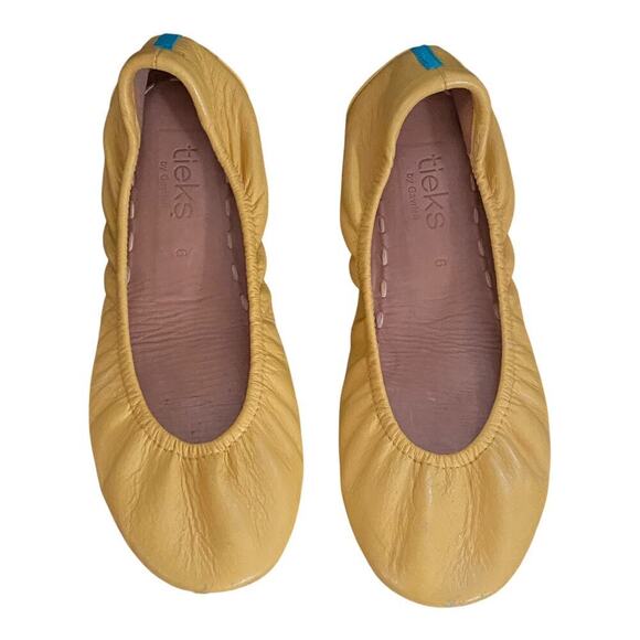 Tieks by Gavrieli  Womens US 6 Mustard Yellow Casual Comfy Ballet  Leather Flats - Picture 11 of 14